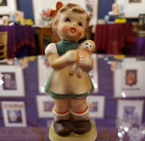 Vintage Hummel Figurine Young Girl Holding Doll